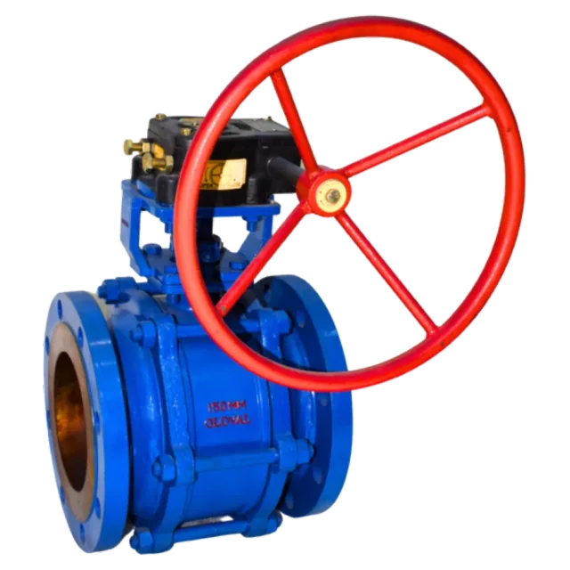 Carbon steel gear-operated ball valve