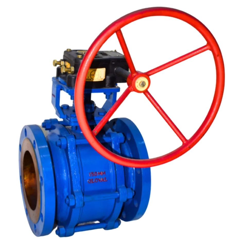 Carbon steel gear-operated ball valve