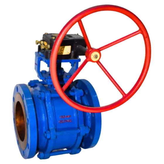 Carbon steel gear-operated ball valve